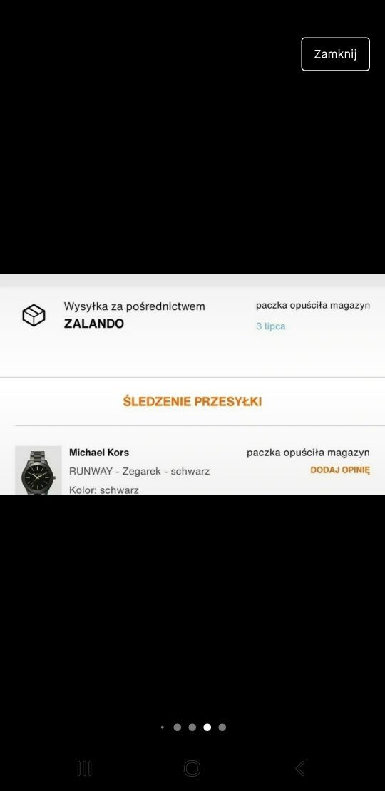 Zegarek Michael Kors czarna bransoleta oryginał