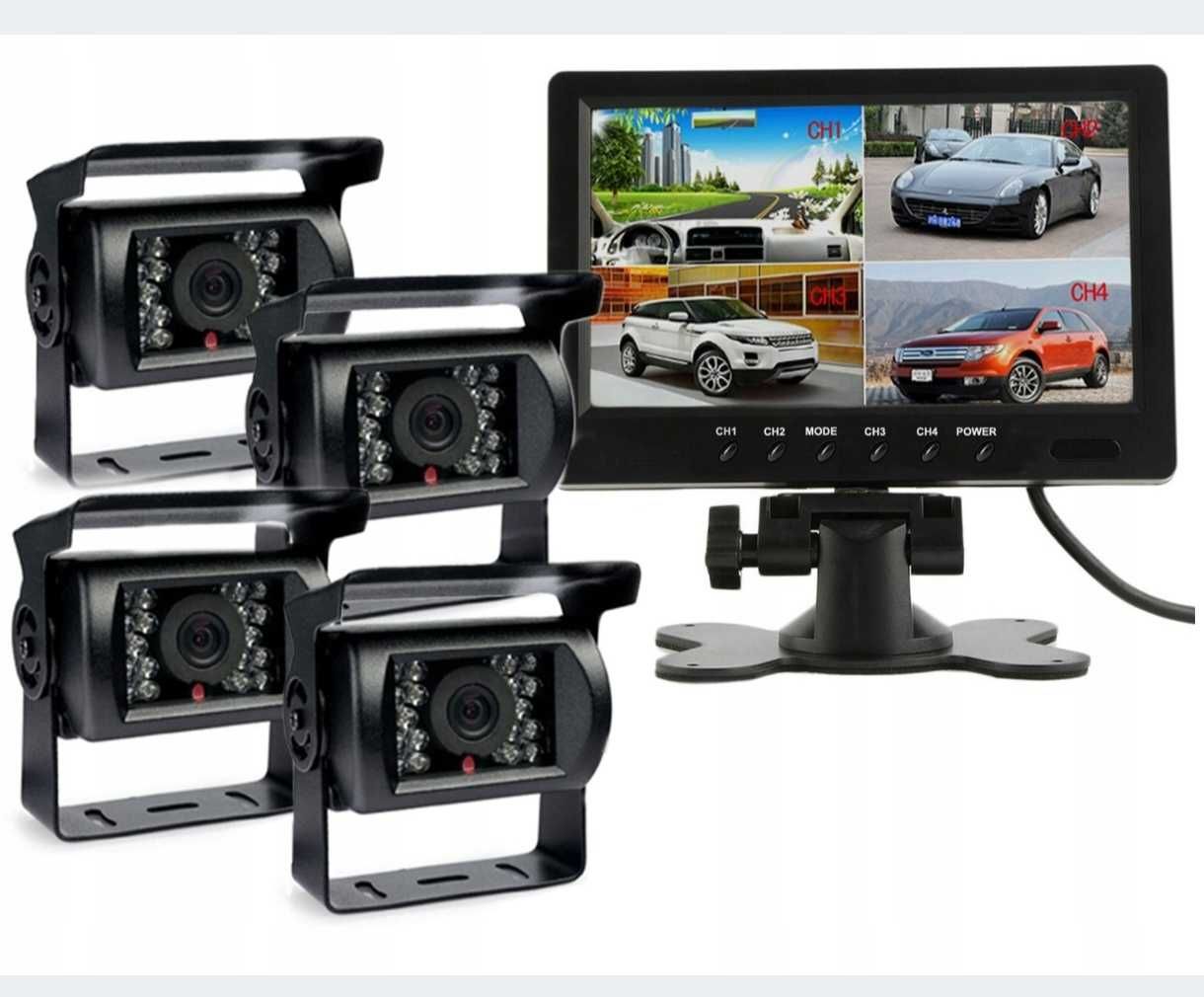 Zestaw kamer 360° 4x camera cofania do tira, autobusu, kampera. NOWOŚĆ