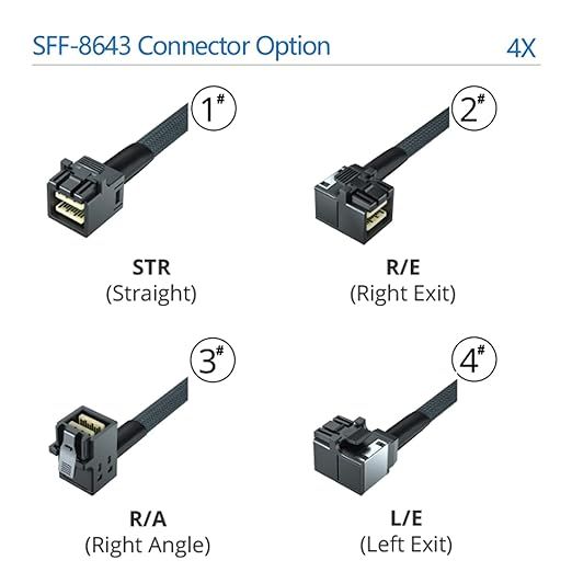 10gtek wewnętrzny kabel raid mini sas do serwera danych 7 pinowy