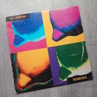 U2 12" Maxi Lemon Remixes Yellow Rare Oakenfold