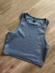 Niebieski crop top halter