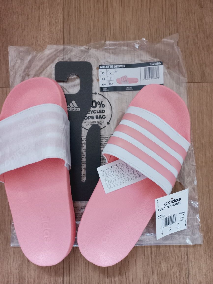 Adidas klapki damskie roz 43F , 41,5 PL  -26, 5 cm