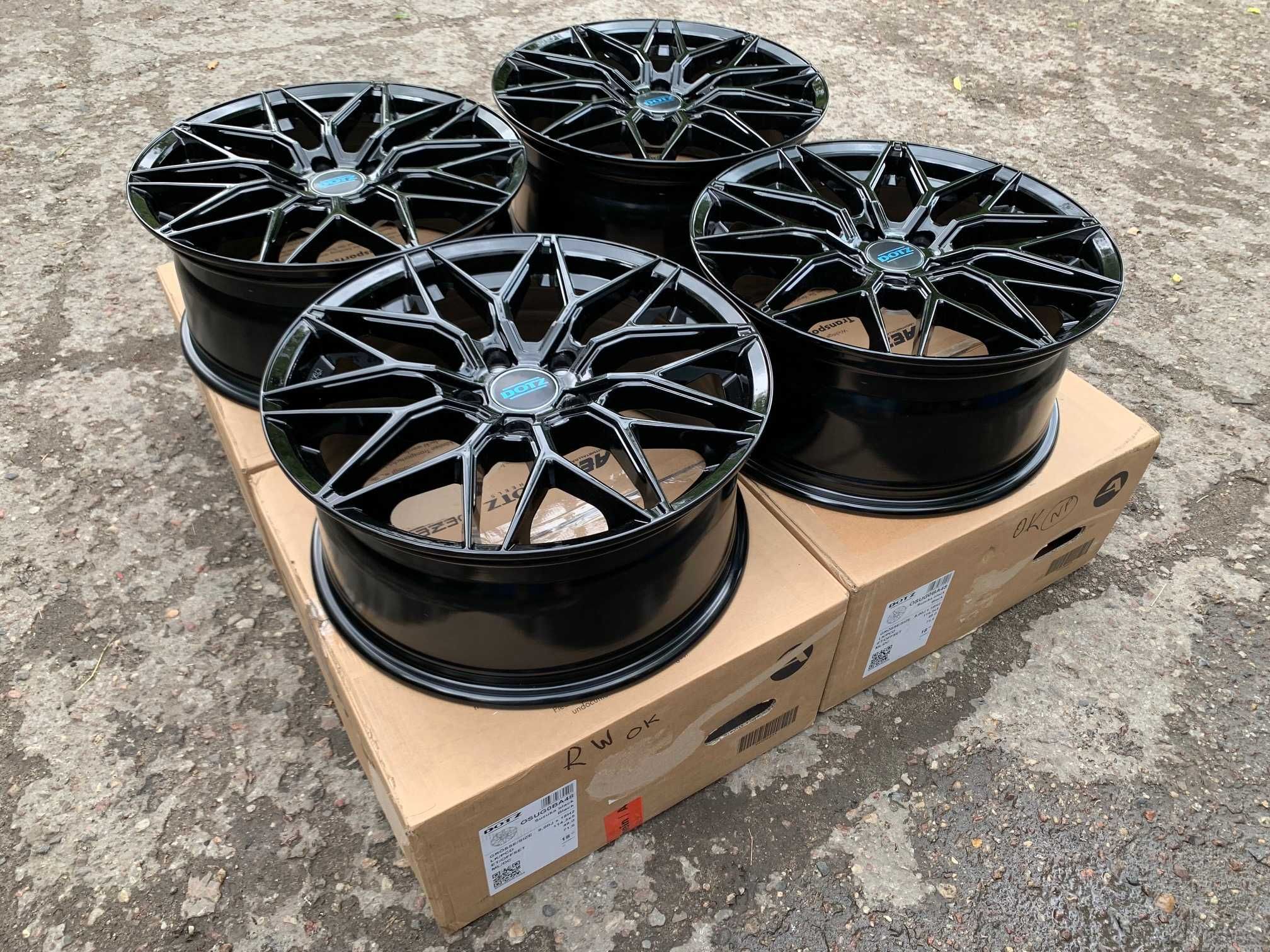 4x felgi DOTZ SUZUKA black 18"x8" roz. 5x114,3 ET 48 KIA MAZDA RENAULT
