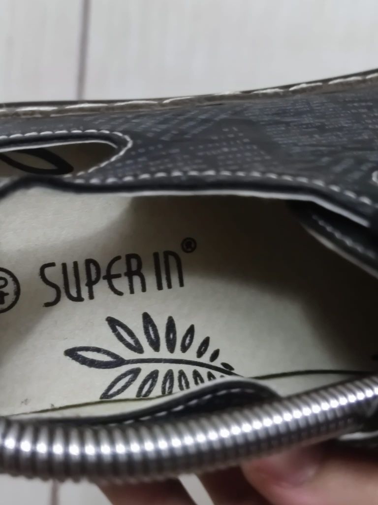 buty damskie 40 półbuty Super in mokasyny półbuty czarne eleganckie ci