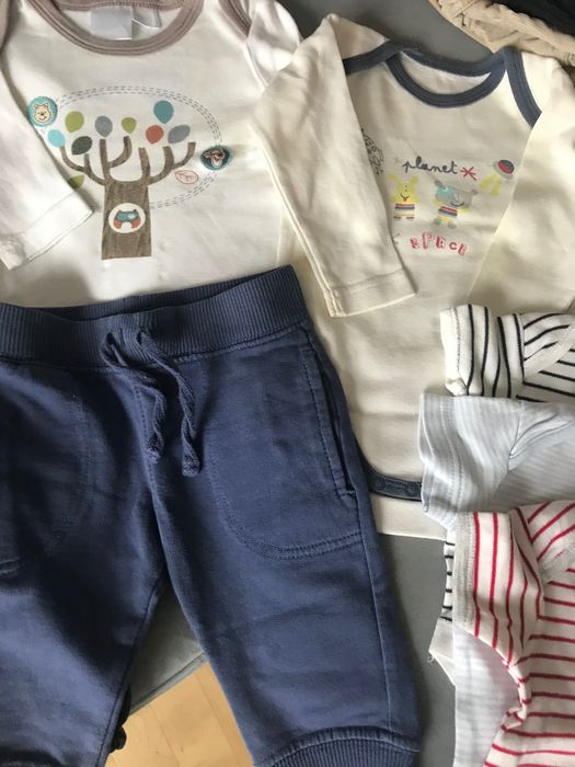 Paka Ubranka 62 śpioszki body H&M Mothercare