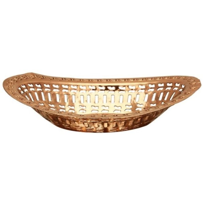 Koszyk na chleb z miedzi ażurowy Openwork Copper Bread Basket 30cm