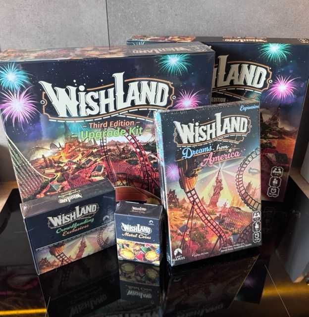 Wishland EN + Upgrade 3 ED, Dreams from America, KS exclusives, monety