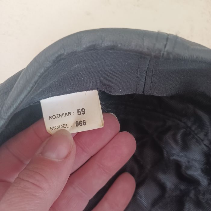 Kaszkiet ze skóry naturalnej XL/59 cm