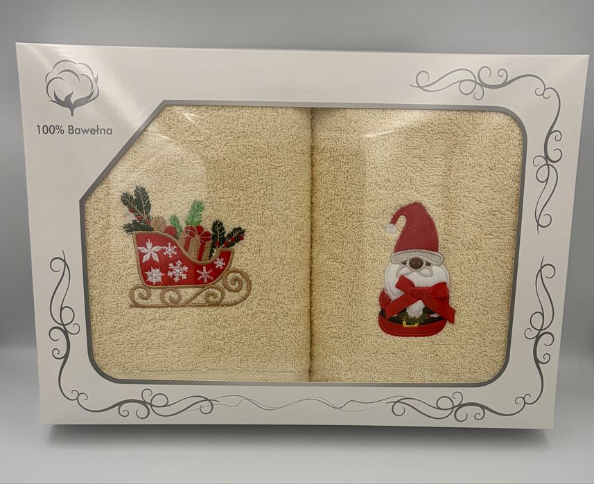 Świąteczny Zestaw Ręczników 100% Bawełna - Idealny na Prezent!