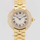 Damski Cartier Vendome 18k Żółte Złoto & Fabryczne Diamenty 26mm Kwarc