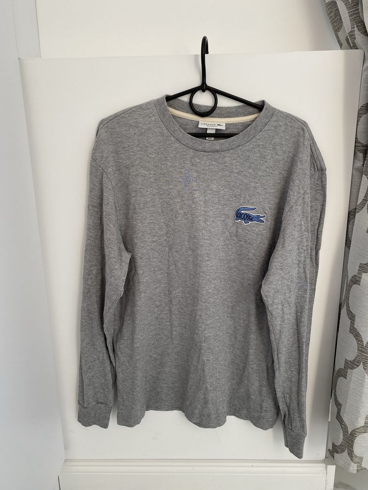 Longsleeve Lacoste z niebieskim krokodylem rare
