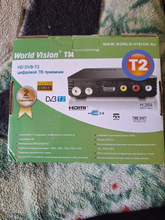 Цифровий ТВ приймач World Vision T34 (Т2 тюнер)