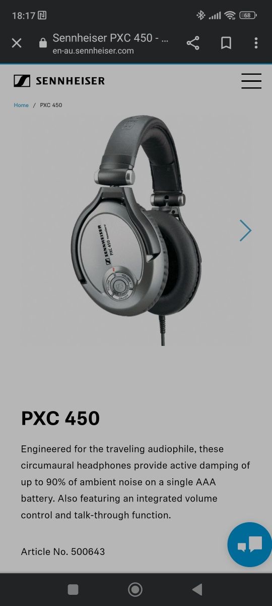 Headphone sennheiser