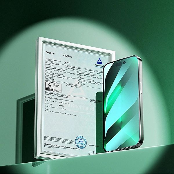 Joyroom Knight zielone szkło do iPhone 14 Plus z filtrem Anti Blue Lig