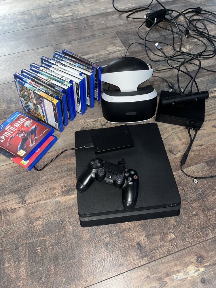 Zestaw do gier Konsola ps4 +dysk 2tb + gogle vr