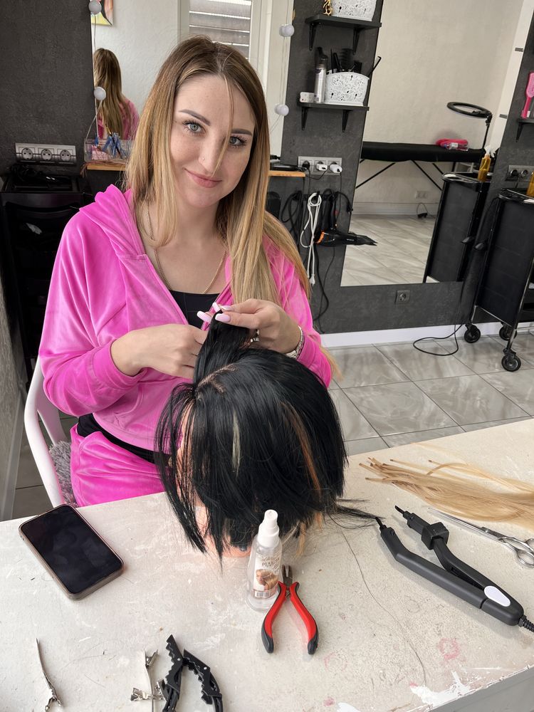 Курс по Наращивание волос 10000 грн . Итальянская техника  наращиван