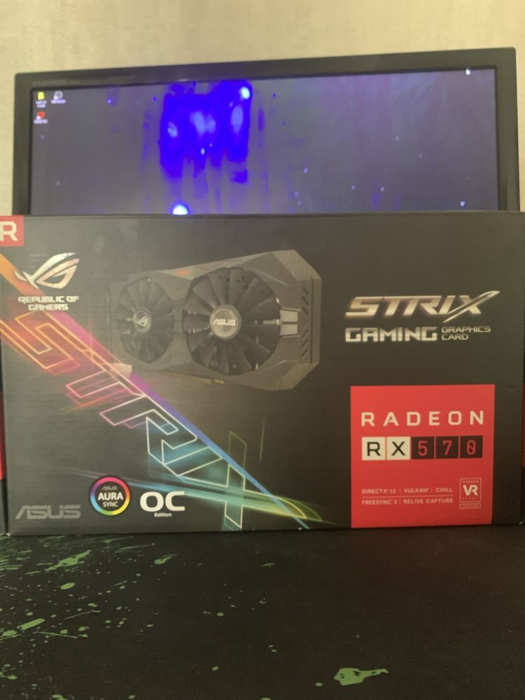 Видеокарта rx570 STRIX