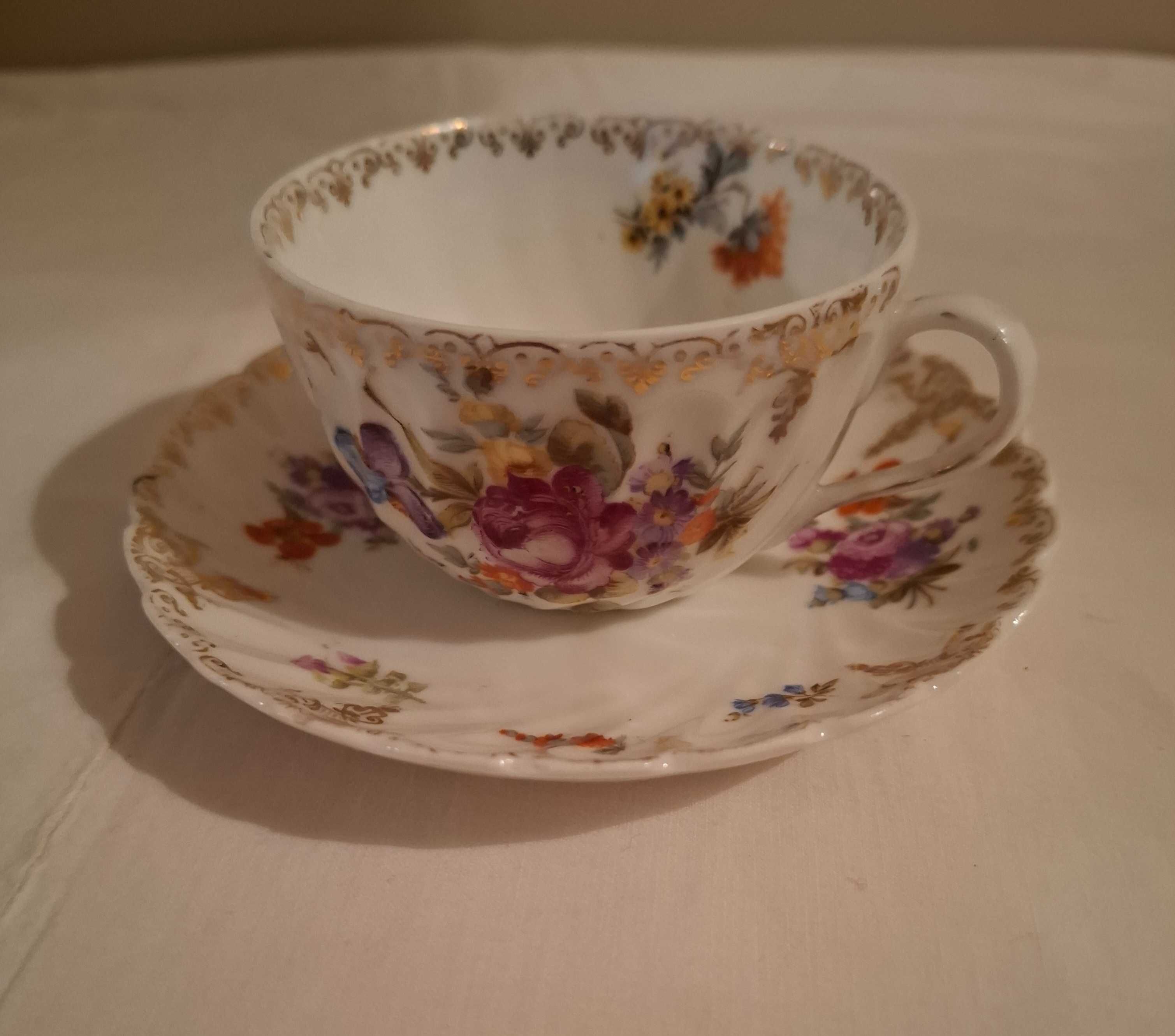 Chávenas de Chá Porcelana Prov Saxe ES Germany ( Muito Antigas )