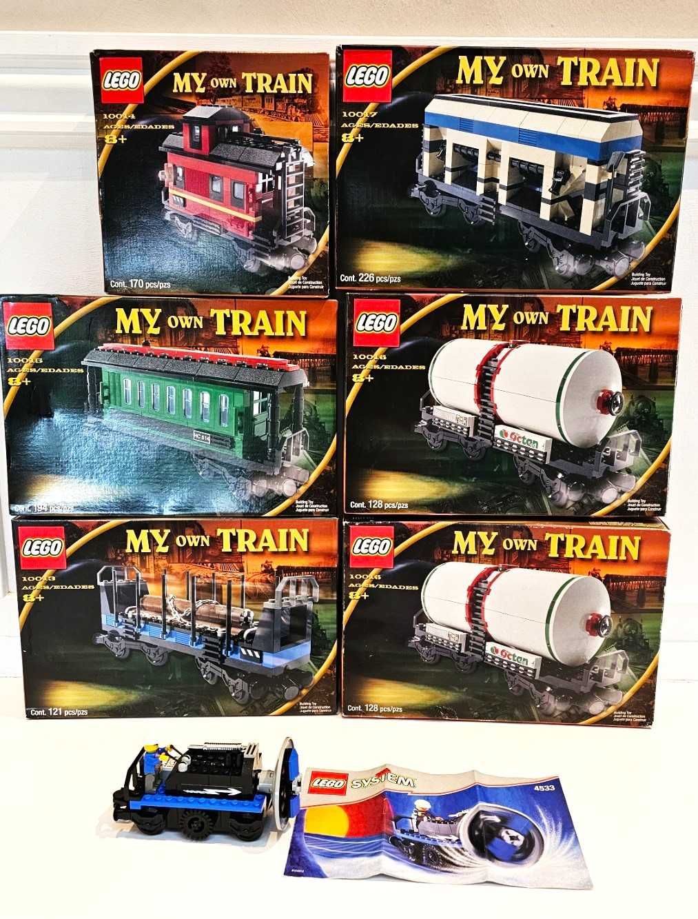 LEGO Pociąg 10013,10014,10015,10016 x 2,10017+4533