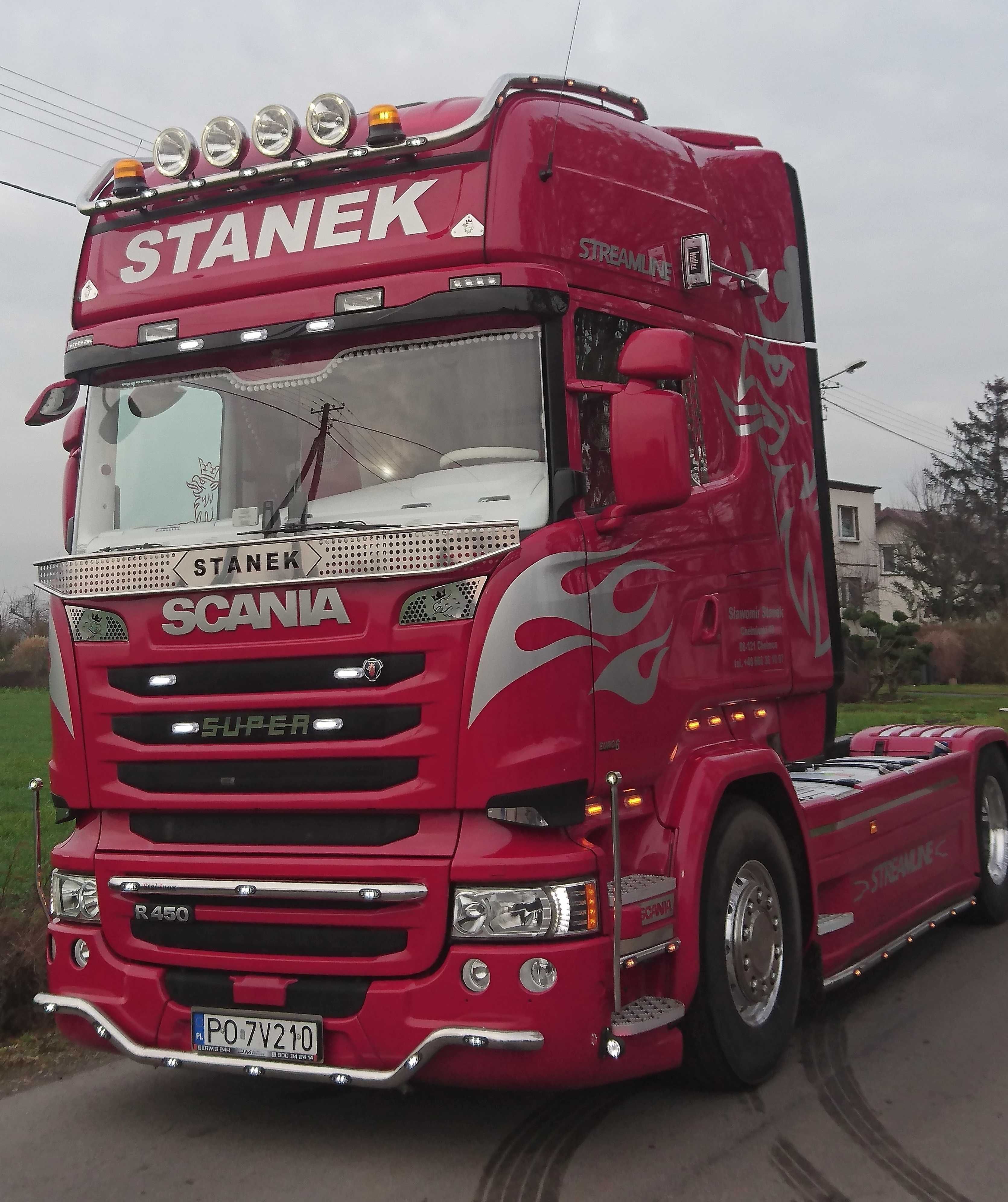 Orurowanie górne Scania Topline Highline długie ramiona oświetlenie