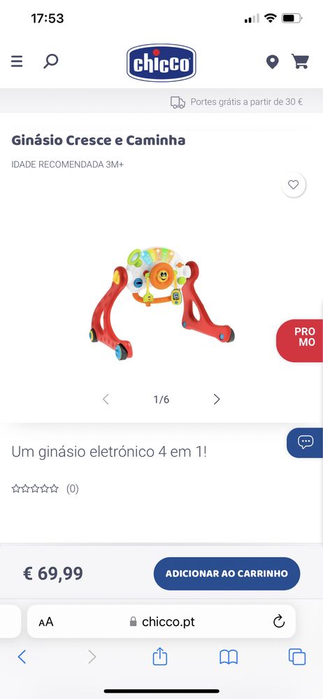 Ginasio eletronico da Chicco 4 em 1