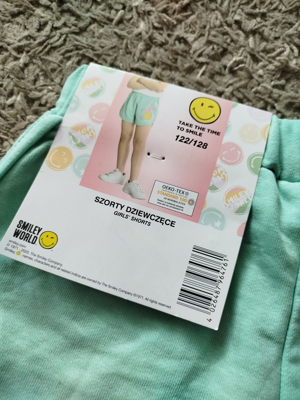 Szorty, spodenki dziewczęce, rozm. 122/128, nowe, Smiley World