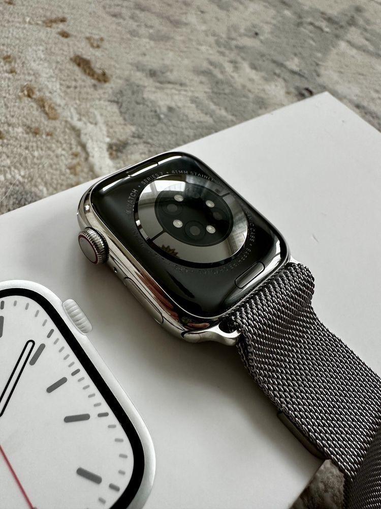 Apple Watch 7 Stainless steel! 41 mm! Piękny!