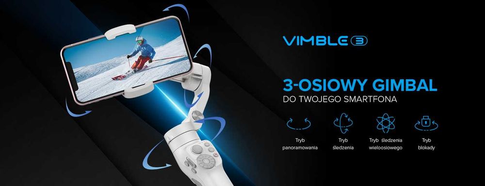Gimbal ręczny FeiyuTech Vimble 3 do smartfonów+ moduł AI do śledzenia
