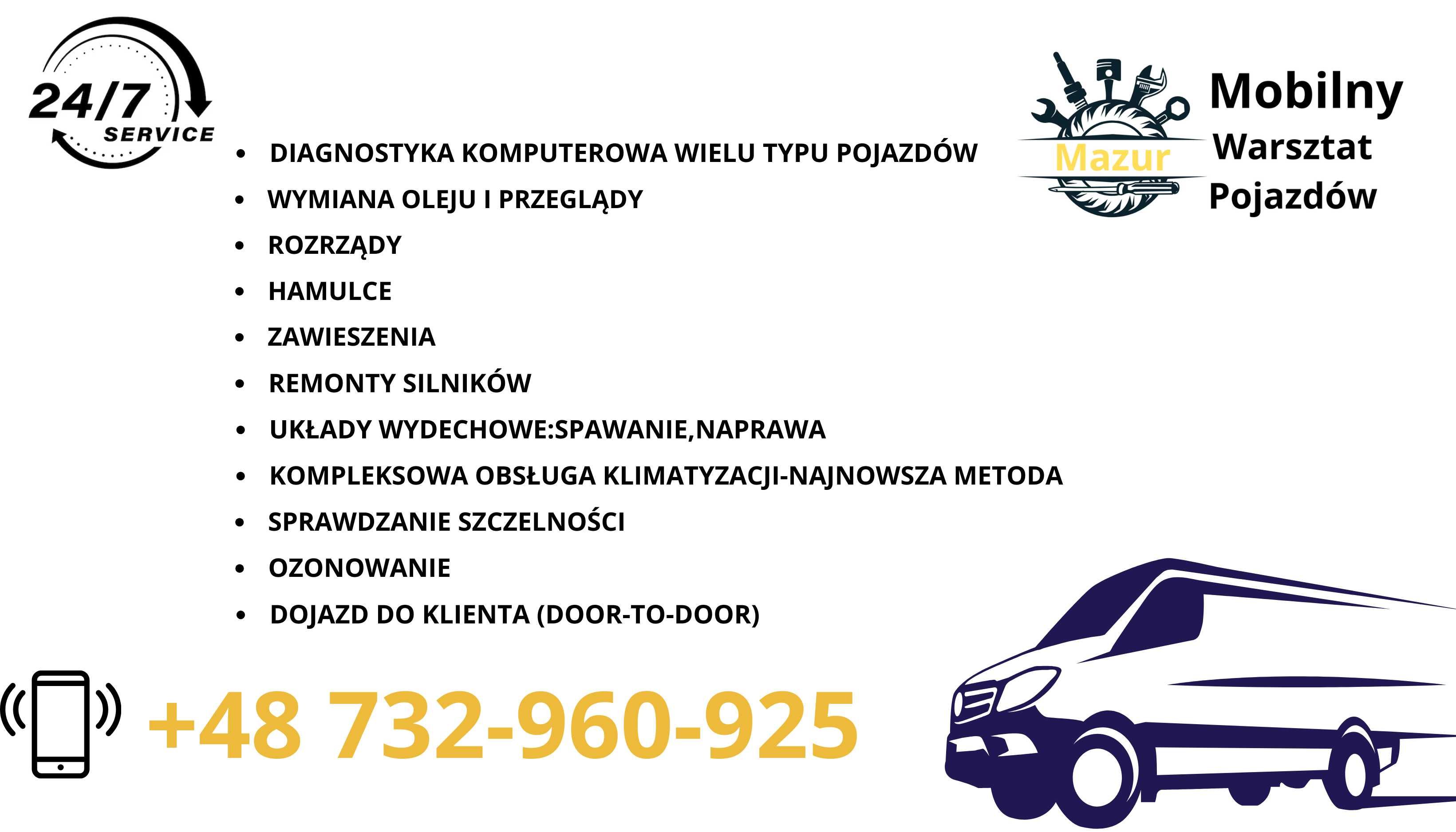 Mobilny Mechanik, Mobilny Serwis Klimatyzacji, Serwis Wózków Widłowych