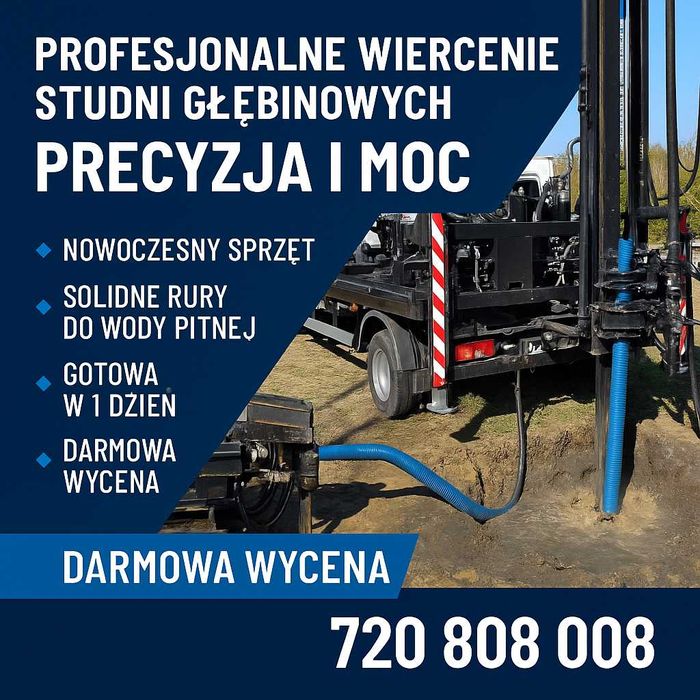 Wiercenie studni Głebinowych - Firma Lokalna! Jesteśmy z Białegostoku!