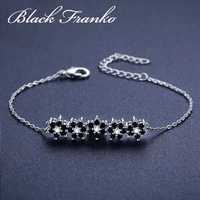 Bransoletka s5 Białe Złoto, Black Franko, czarny spinel