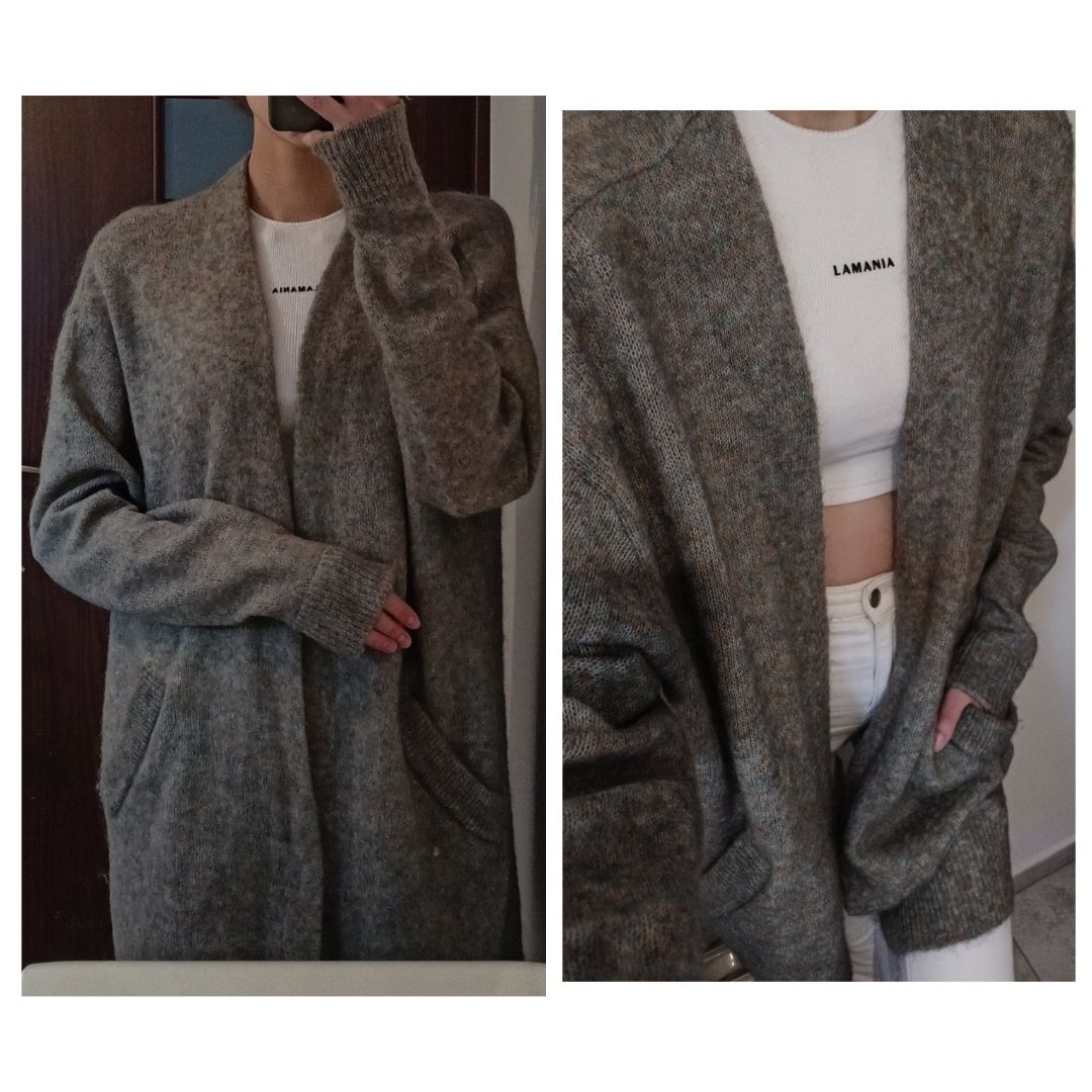 Acne Studios sweter kardigan moher wełna XS