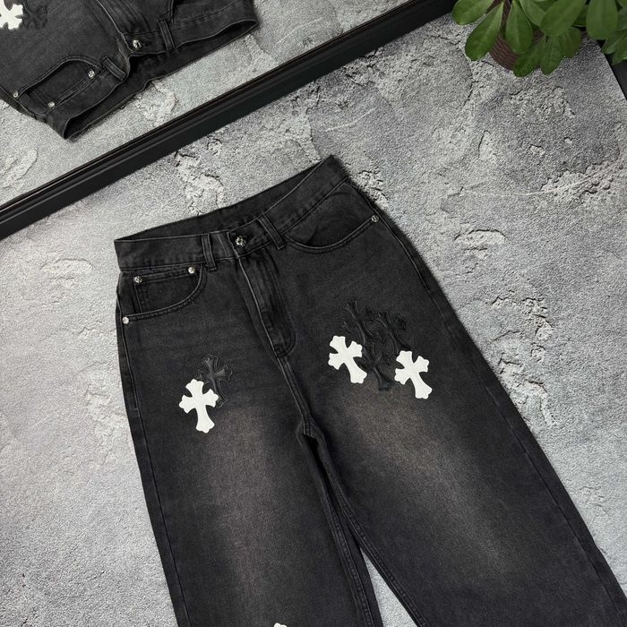 Джинси Хром Хартс Baggy штани джинсы Chrome Hearts широкі штани
