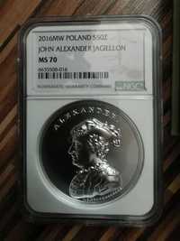 50 zł Aleksander Jagiellończyk 2016 r. NGC MS70