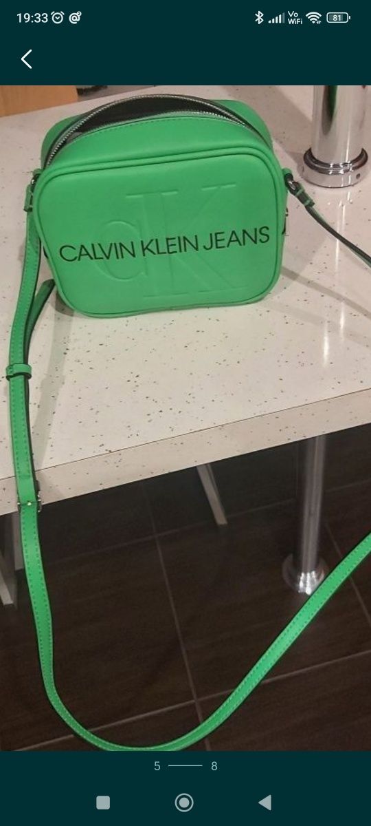 Hit Calvin Klein torebka camera Oryginalna crossbody torebka zielona s