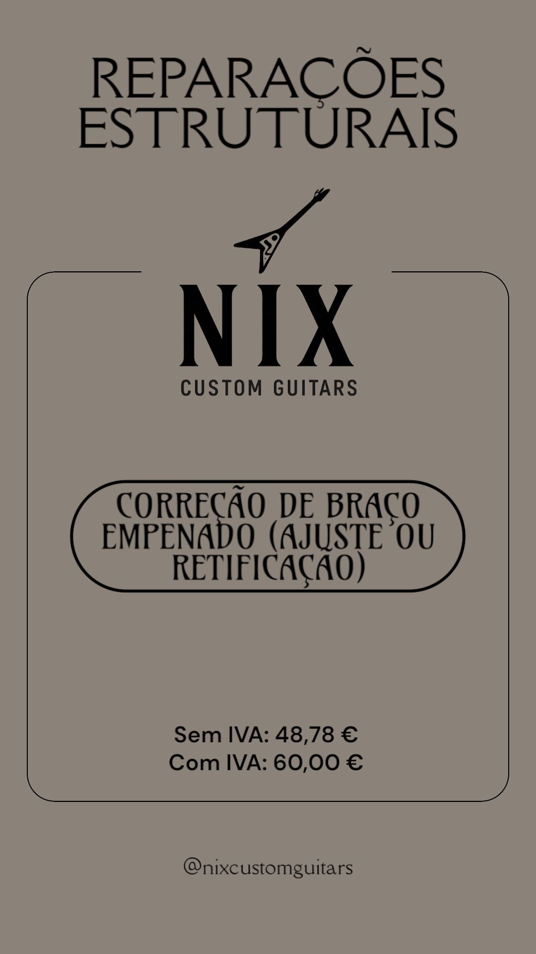 Serviços Profissionais de Luthier, Eletrónica e Setup