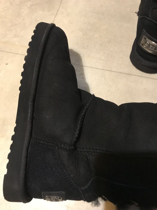 Зимові теплі високі чоботи з натуральноі замші зовні та овчини зсереди