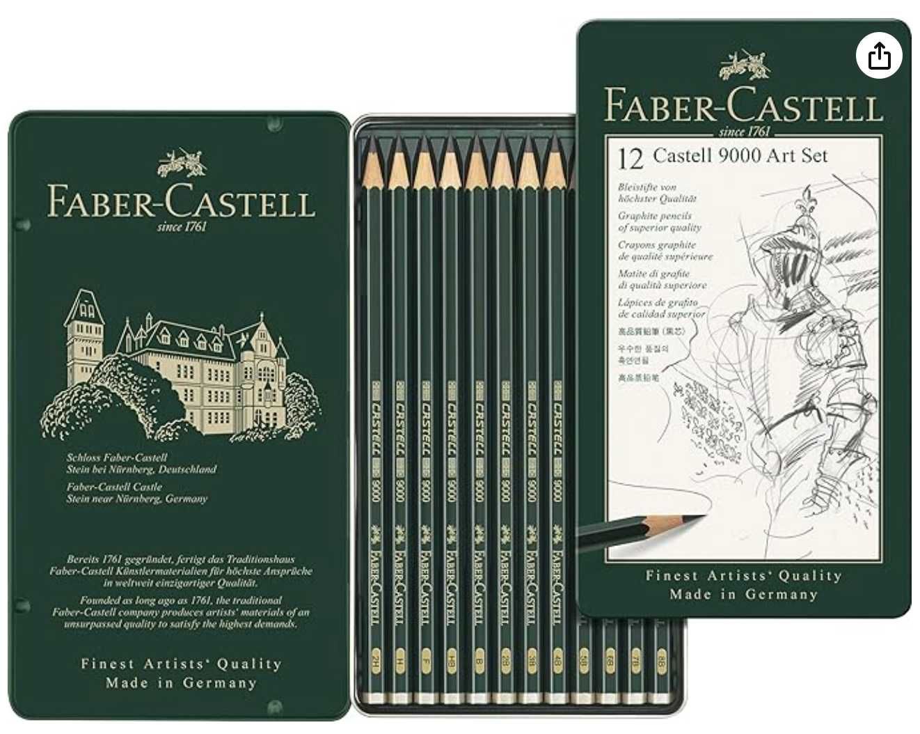 Faber-Castell 9000 Art Set - 12 ołówków 8B/2H