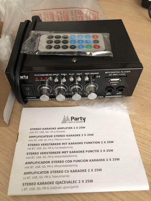 Amplificador karaoke com bluetooth