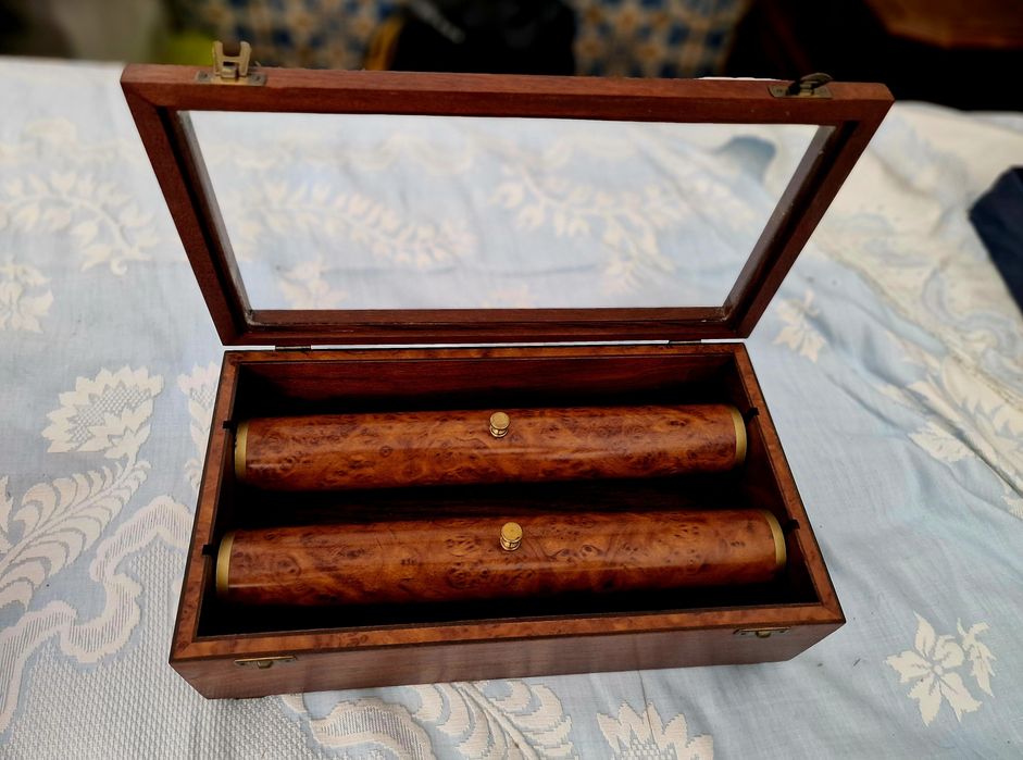 Caixa para relógios de madeira vintage