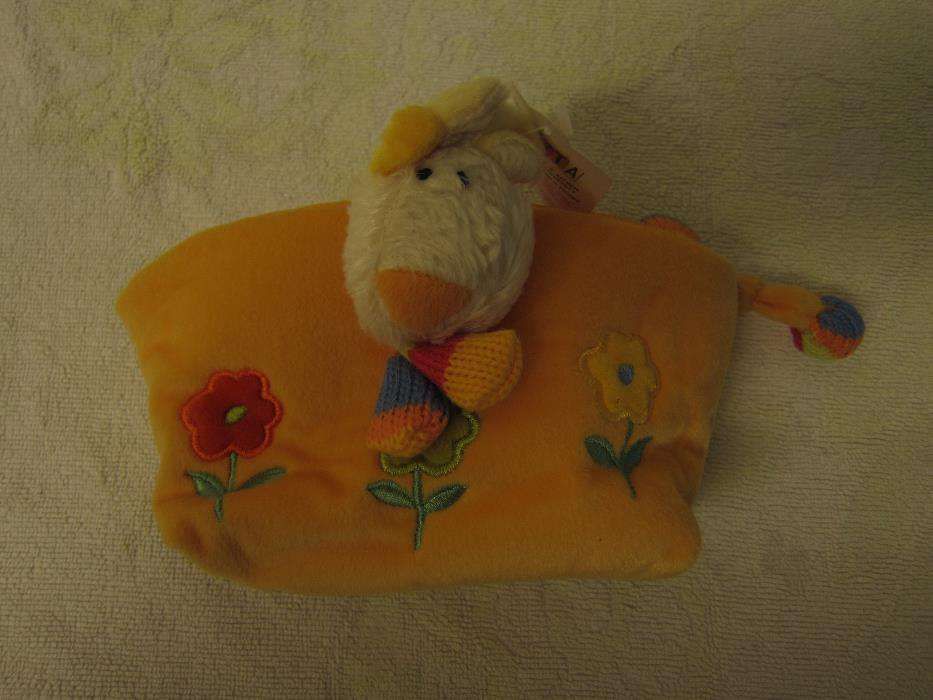 Estojo Setita Laranja com fecho 18 cm x 10 cm NOVO