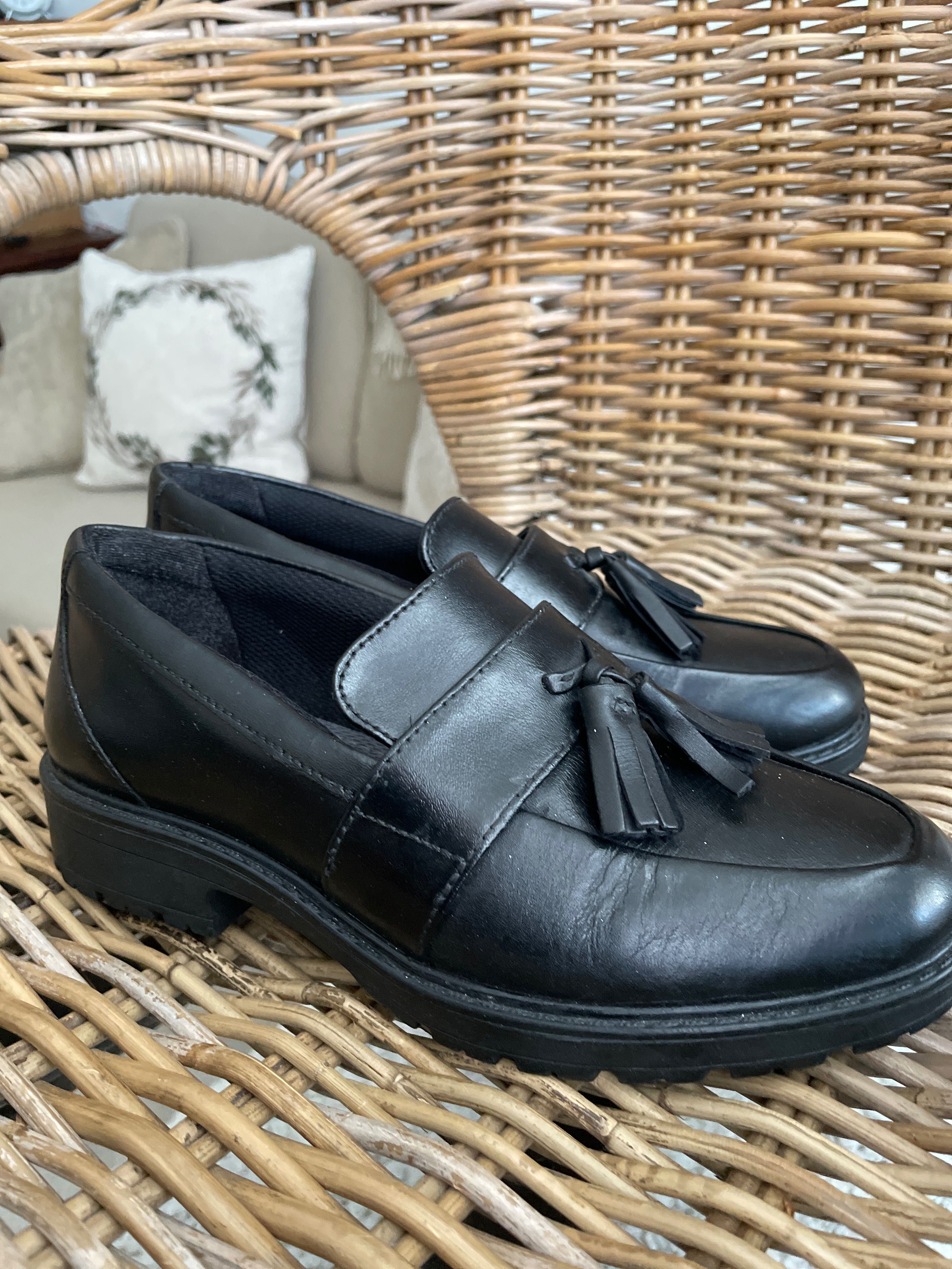 Clarks mokasyny skóra naturalna jak nowe 35,5