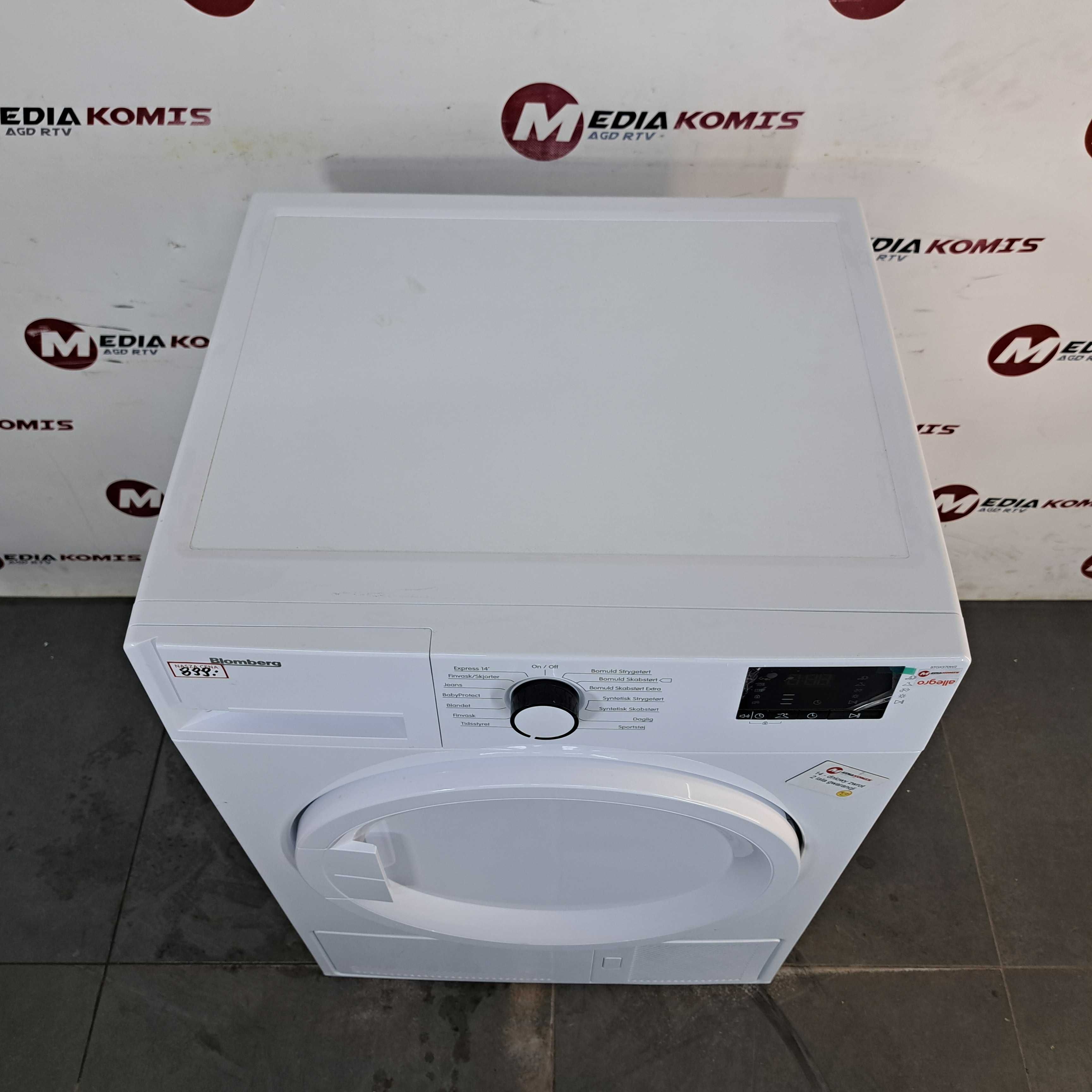 Suszarka Blomberg BTGX370W2 (2 lata gwar) Klasa B / 7 kg/65 dB/56,8 gł