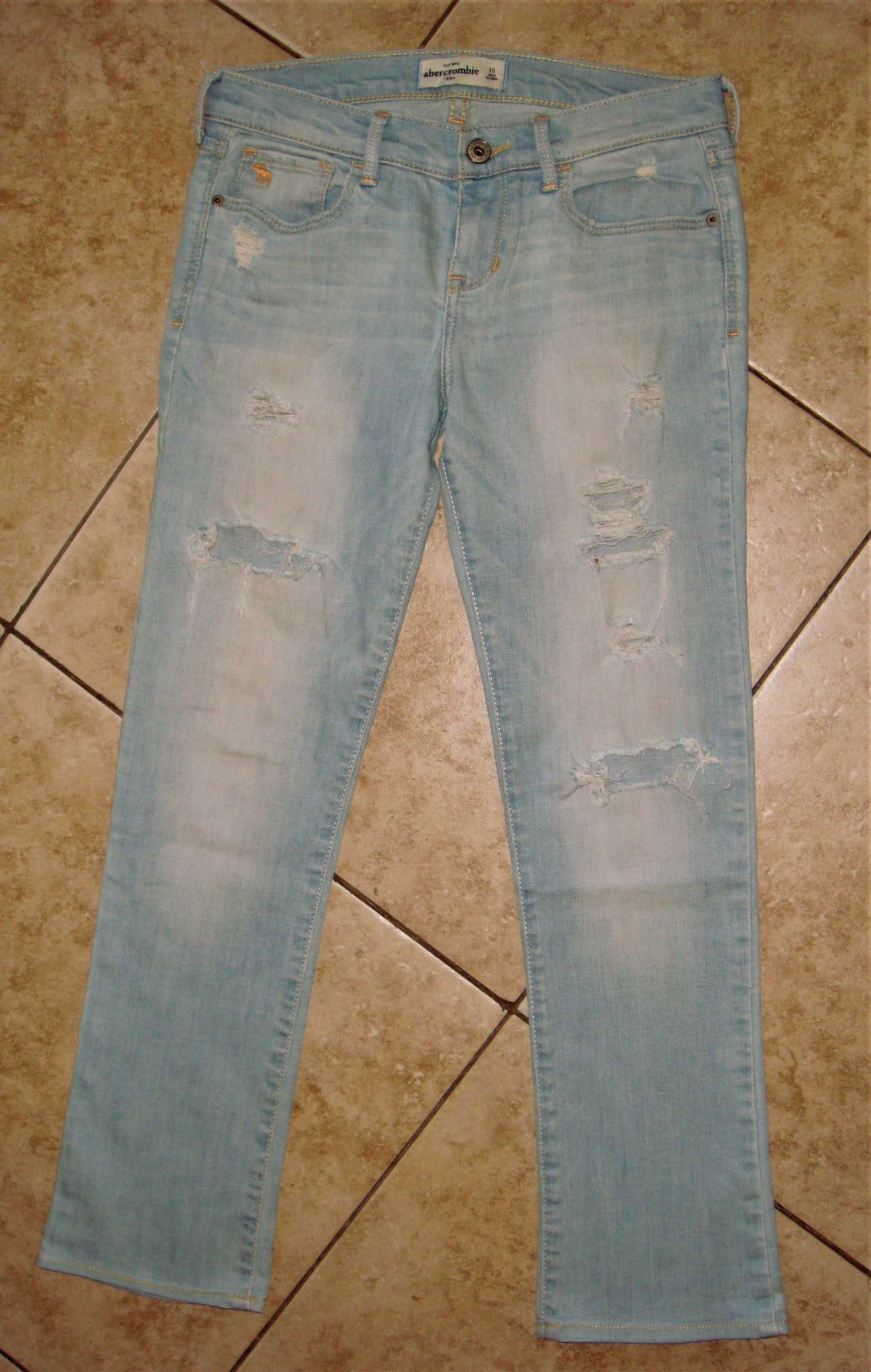 Детские летние светлые джинсы Abercrombie & Fitch 152 40/XS