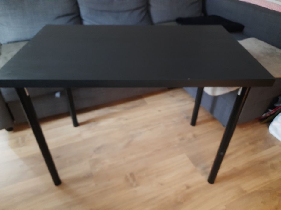 Stół czarny IKEA 100x60cm Linnmon / Adils