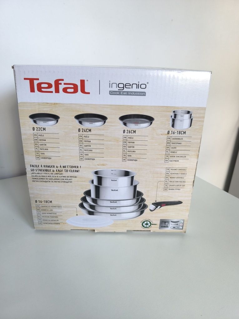 Zestaw patelni Tefal Ingenio 5 elementów+2 pokrywki