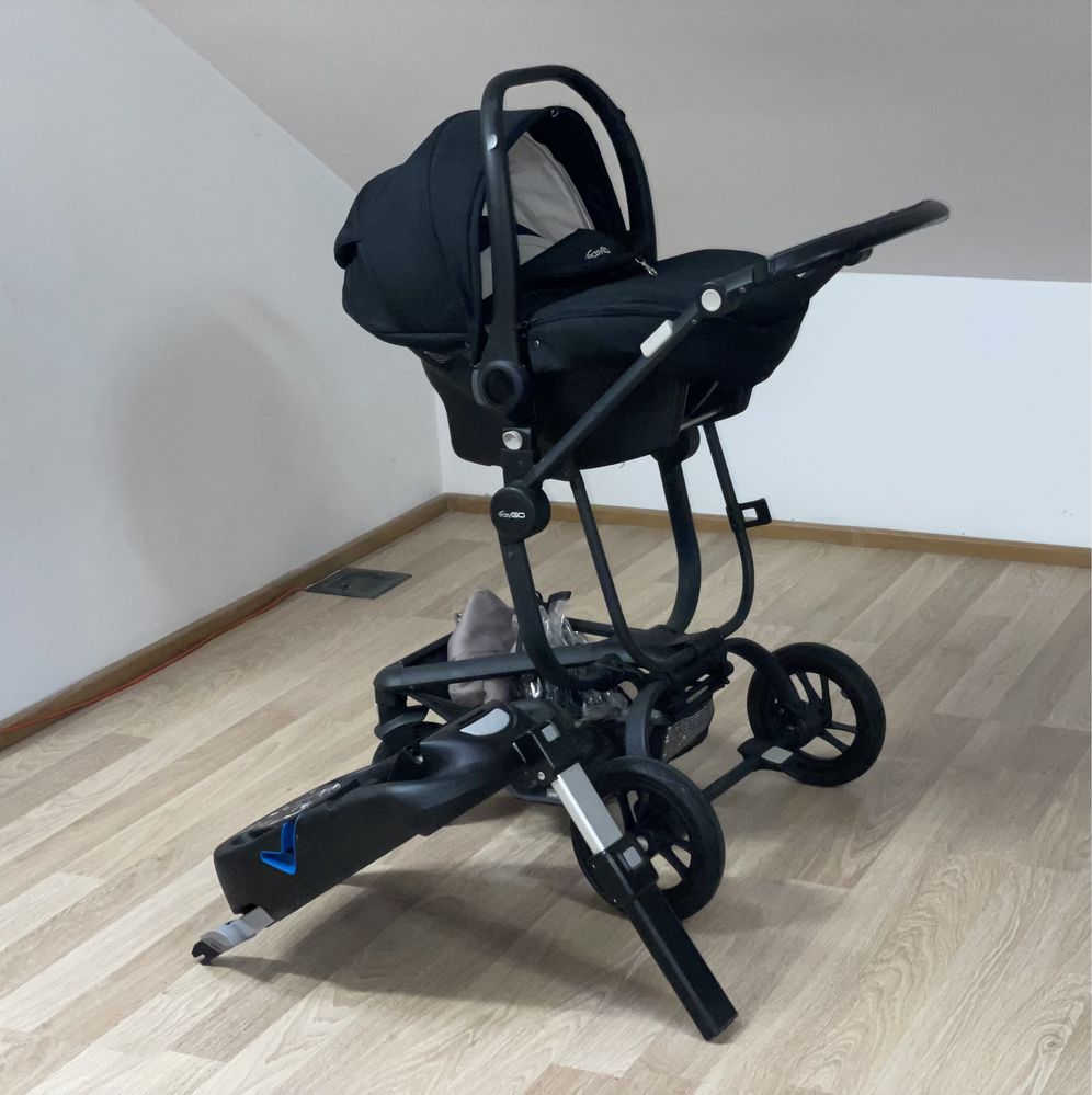 Wózek 4w1 Easy Go Soul + baza isofix