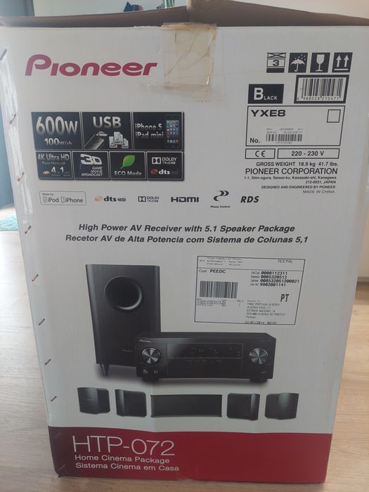 Pioneer sistema som 5.1 (VSX-324-K-P)