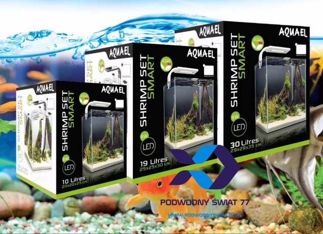 Zestaw akwarystyczny Aquael Shrimp Set 10L 20L 30L nowe - akwarium