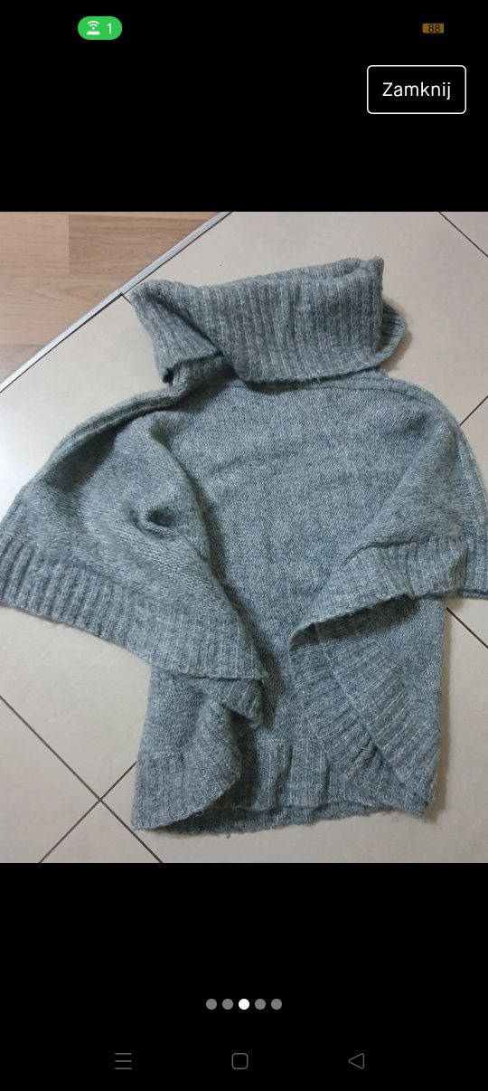 Poncho sweterek narzutka